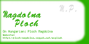 magdolna ploch business card